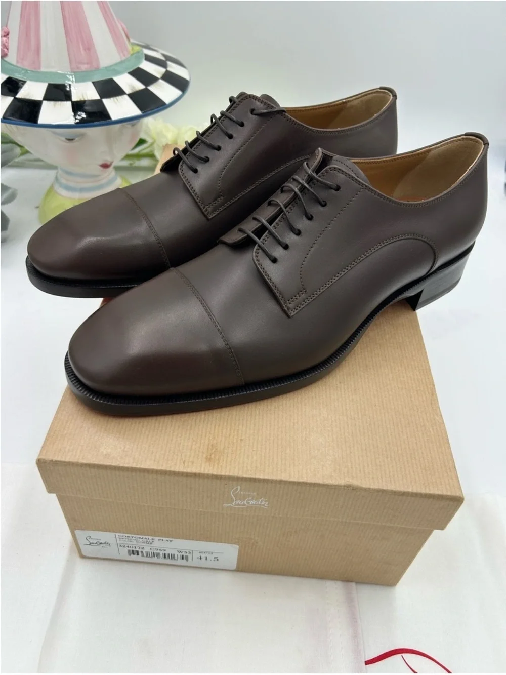 Men’s Christian Louboutin CORTOMALE leather Oxford size 41.5/8.5 made in Italy